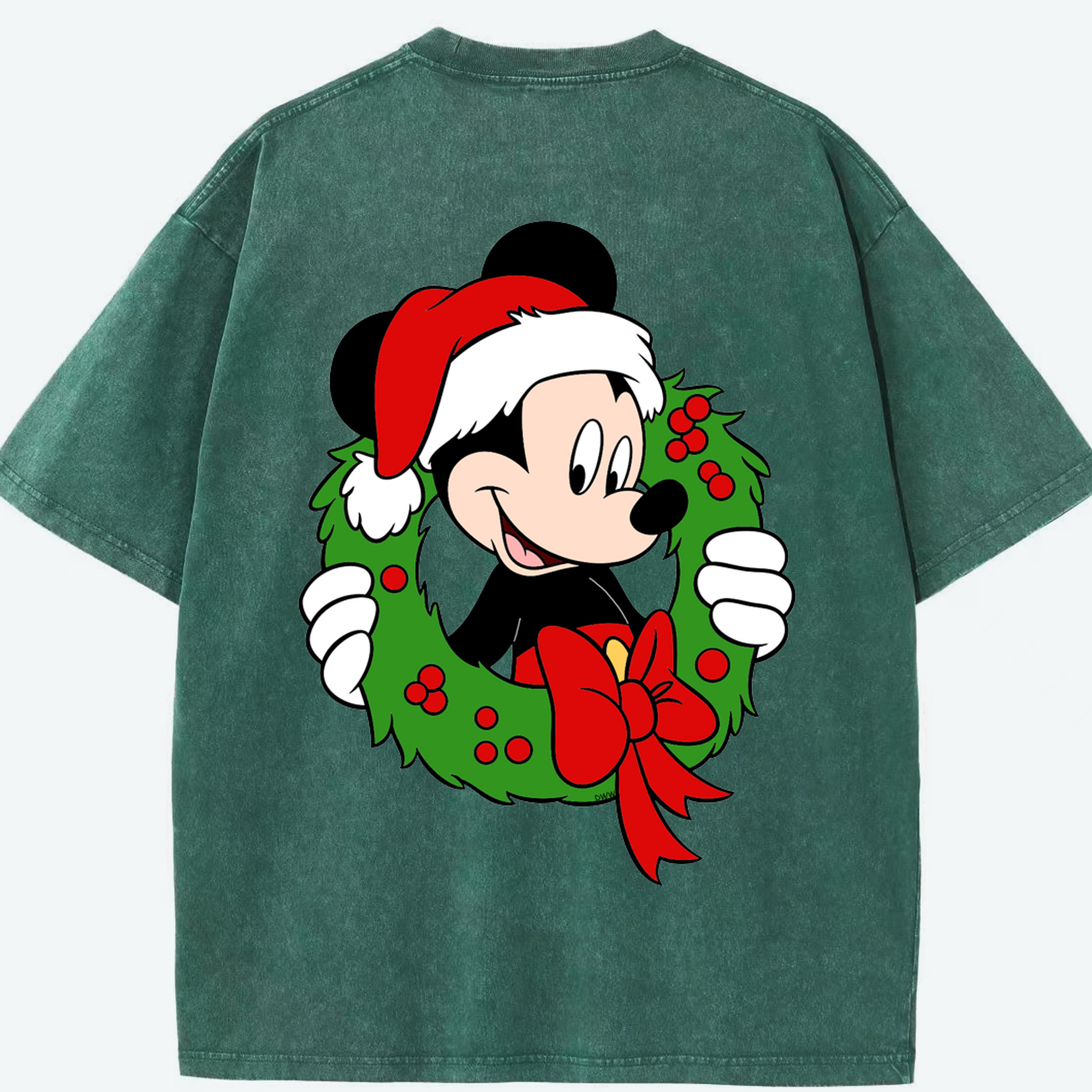 （画像用） ミッキーマウス Mickey Mouse 綿100% ヴィンテージ風 半袖Tシャツ（背面プリント）